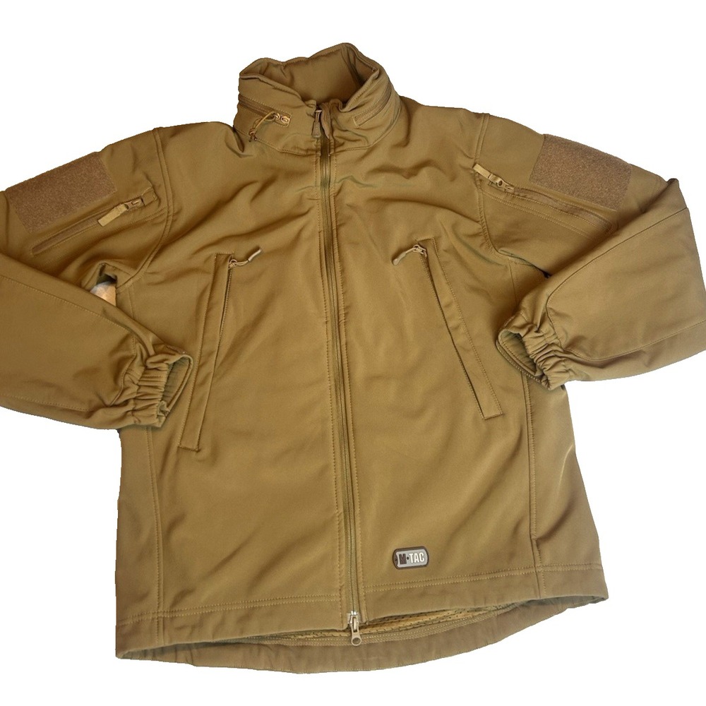 M-Tac Ukraine Tactical‎ fleece lined jacket Gorpcore w/ zip hidden hood size L